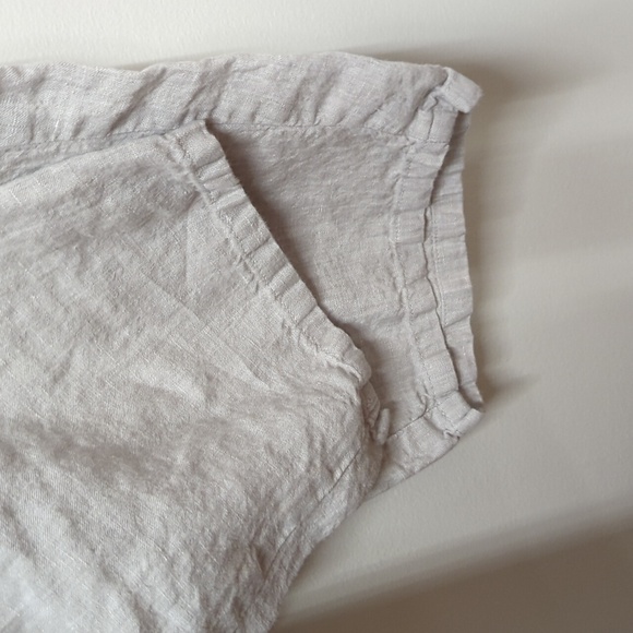 J Jill love linen large light gray beige ankle pants - Picture 2 of 6